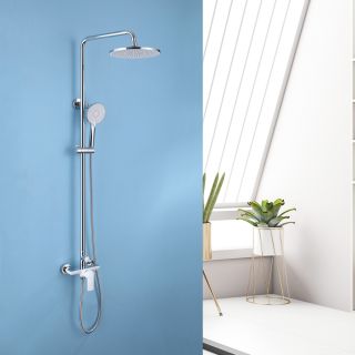 Душевая стойка ABBER Weiss Insel белый/хром AF8020W